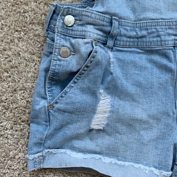 Blue Spice Bib Overall Shorts - Picture 2 of 6